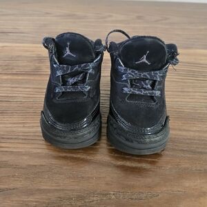 Nike Air Jordan 3 Retro III Black Cat TD Toddler Shoes DM0968-001 4C